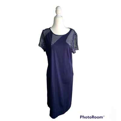 Marc By Marc Jacobs Women's Blue Navy Mesh Cotton Modal Blue Sheath Dress sz L | eBay Marc By Marc Jacobs Women's Blue Navy Mesh Cotton Modal Blue Sheath Dress sz L | eBay