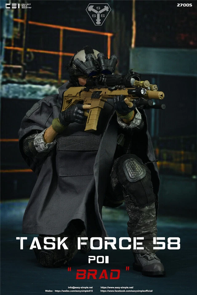 Nuevo EASY&SIMPLE 27005 TASK FORCE 58 PO1 BRAD 1/6 Figura de Acción Modelo Soldado Foto 4 de 4