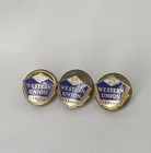 3 Vintage Western Union 10K Gold Filled 15,25, 35 Years of Service Lapel Pins