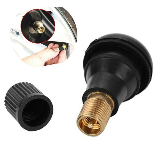 10x TR412 BRASS Tubeless Tyre Valves Rubber SnapIn Short Bike Lawn Mower Quality - Picture 3 of 4