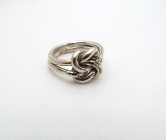 925 Sterling Silver Double Interlocking Knot Knot… - image 2