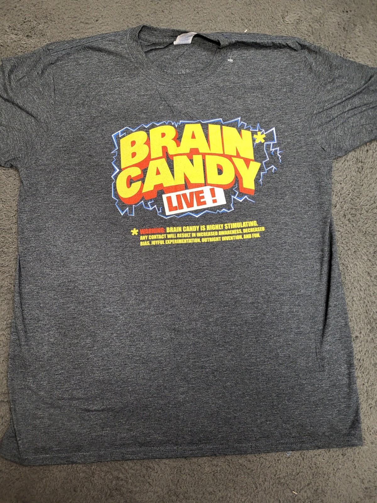 Brian Candy Live 2017 Tour Gray Graphic Tee Short Sleeve Men Large