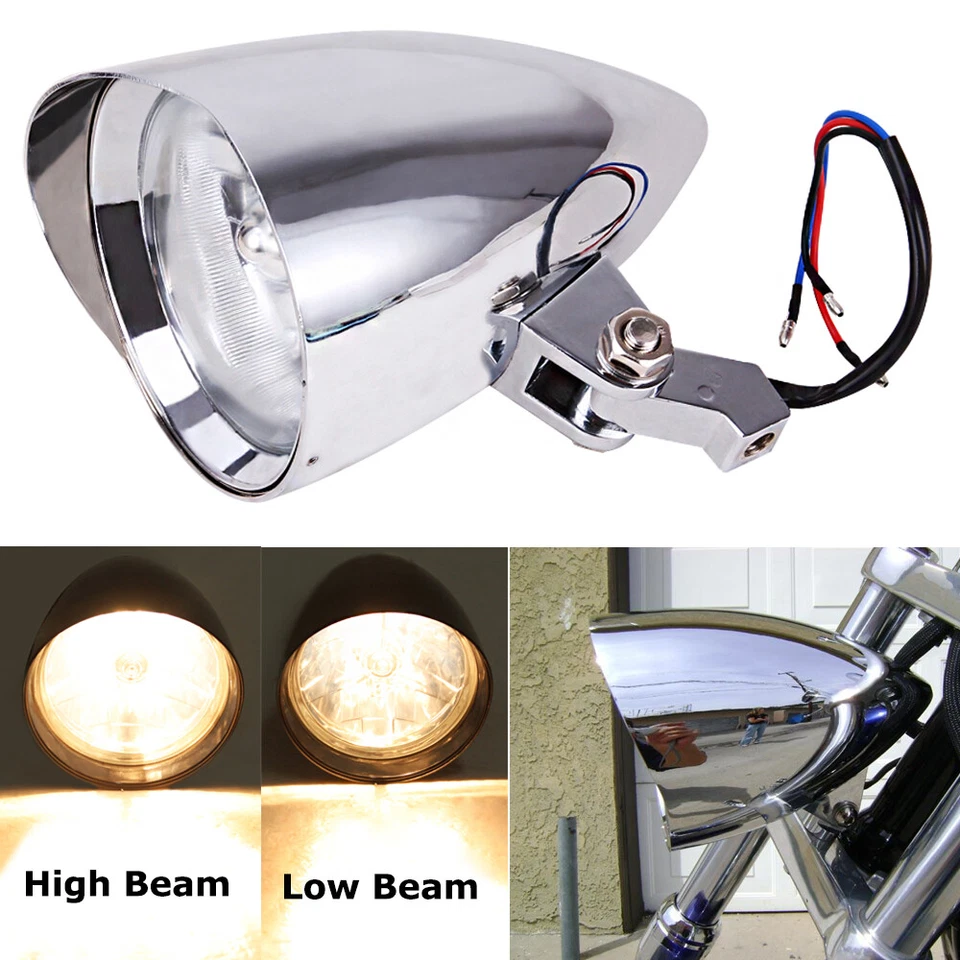 Conjunto de farol bala para Harley Sportster XL Softail Bobber Chopper personalizado - Imagem 3 de 4