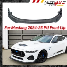 Fits 2024-25 Ford Mustang Lower Bumper Spoiler Lip Splitter with Corner Splitter