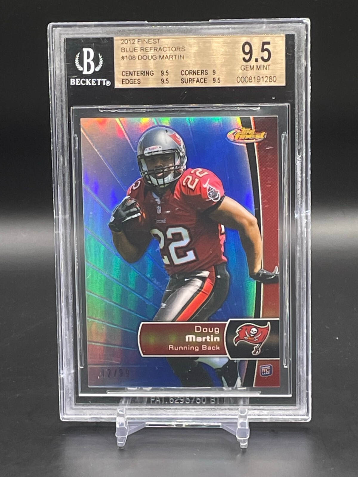 Doug Martin Finest #108 Blue Refractor