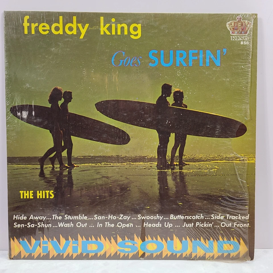 Freddy King Goes Surfin LP King 1963 VG Vinyl Promo Shink Stereo 1st Press #X16 Foto 2 de 4