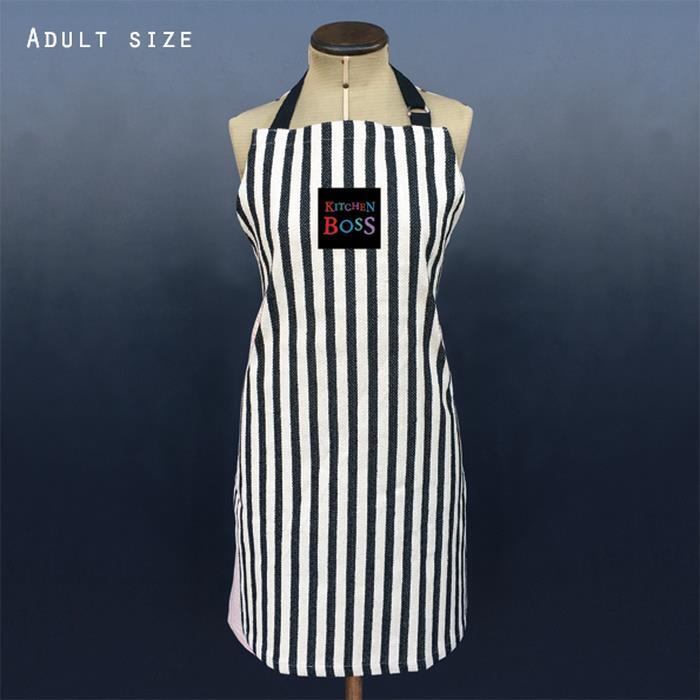 Cooking Apron Kitchen Aprons Baking Adjustable Kitchen Boss East Of India Stripe