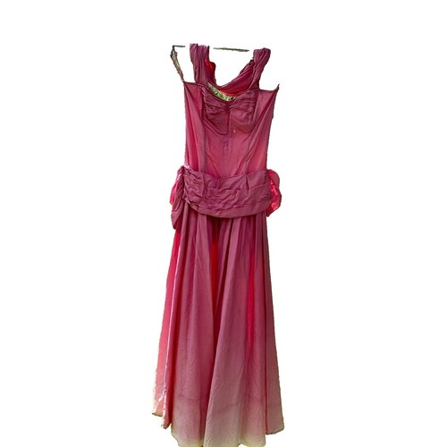 chinese dress ladies Tiered Long A-Line Prom Dress with Sequin Print Hot Pink / 14 main image 1
