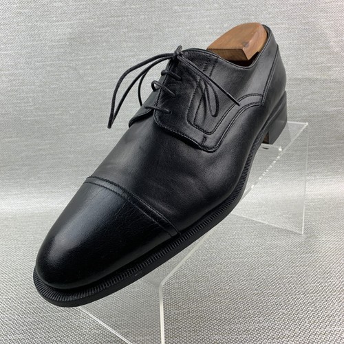 Nordstrom Renzo Oxford schwarz Leder runde Kappe Zehe Schnürschuhe Größe 8.5EE - Bild 1 von 13