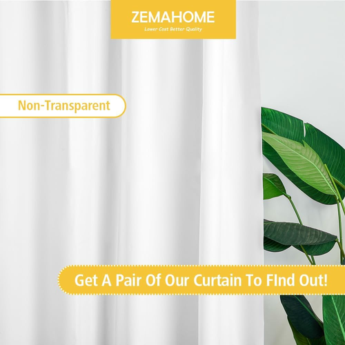 White Plastic Shower Curtain Liner, 72x72 Inch Thin Lightweight Plastic Bathroom - Picture 7 of 8