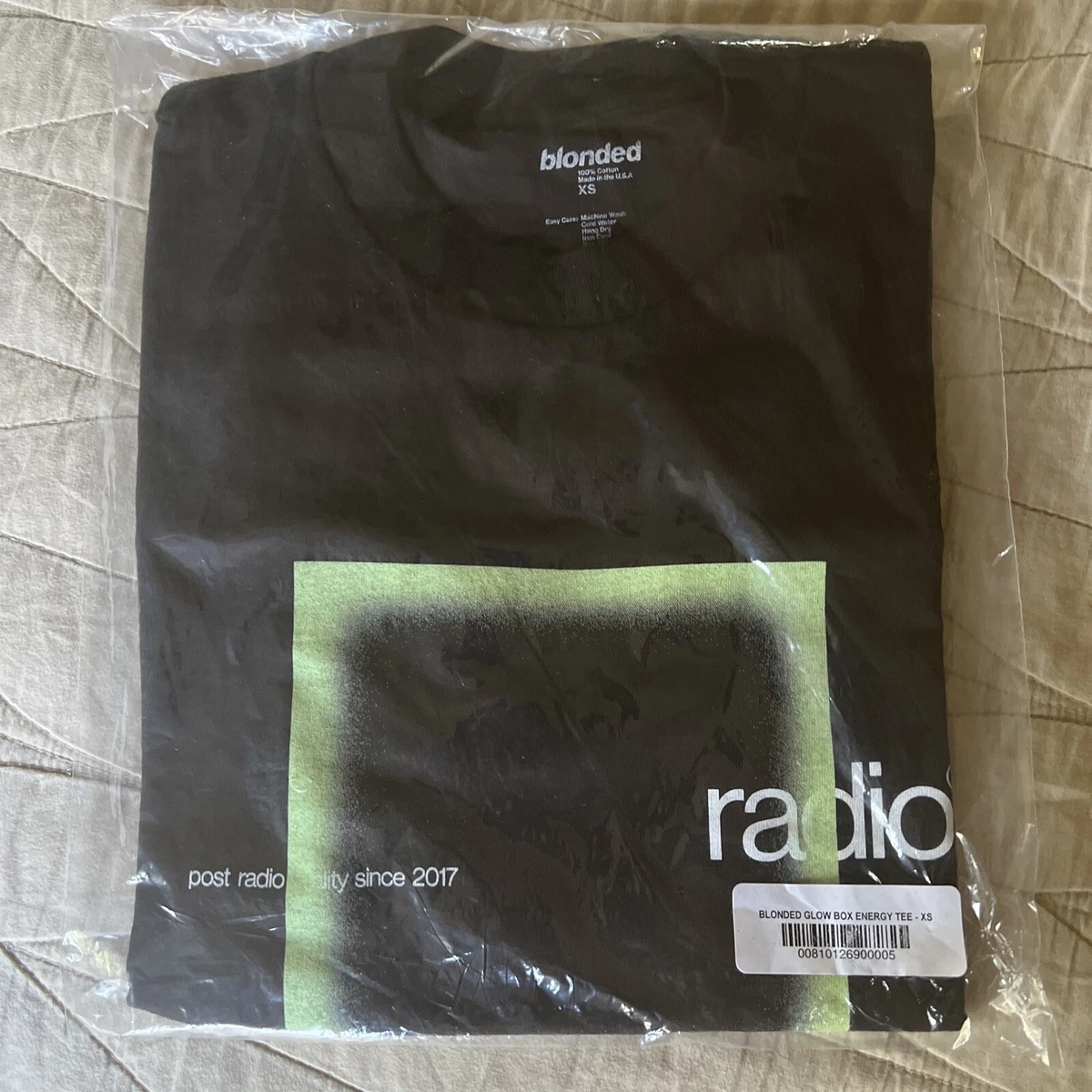 Frank Ocean NEW CLASSIC BOX LOGO ENERGY! Radio TEE MADE IN THE USA