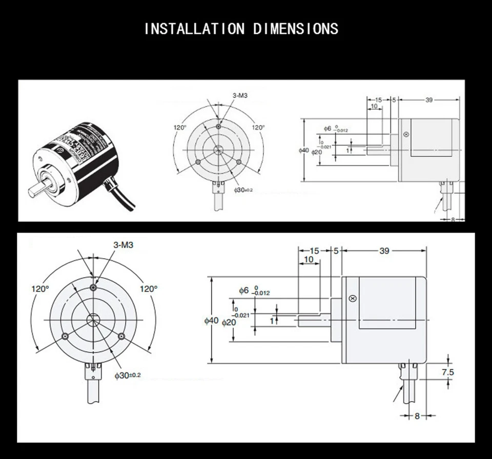 1x OMRON 1024P Incremental Rotary Encoder 1024p/r 12~24V DC E6B2-CWZ5B PNP - Image 2 of 4