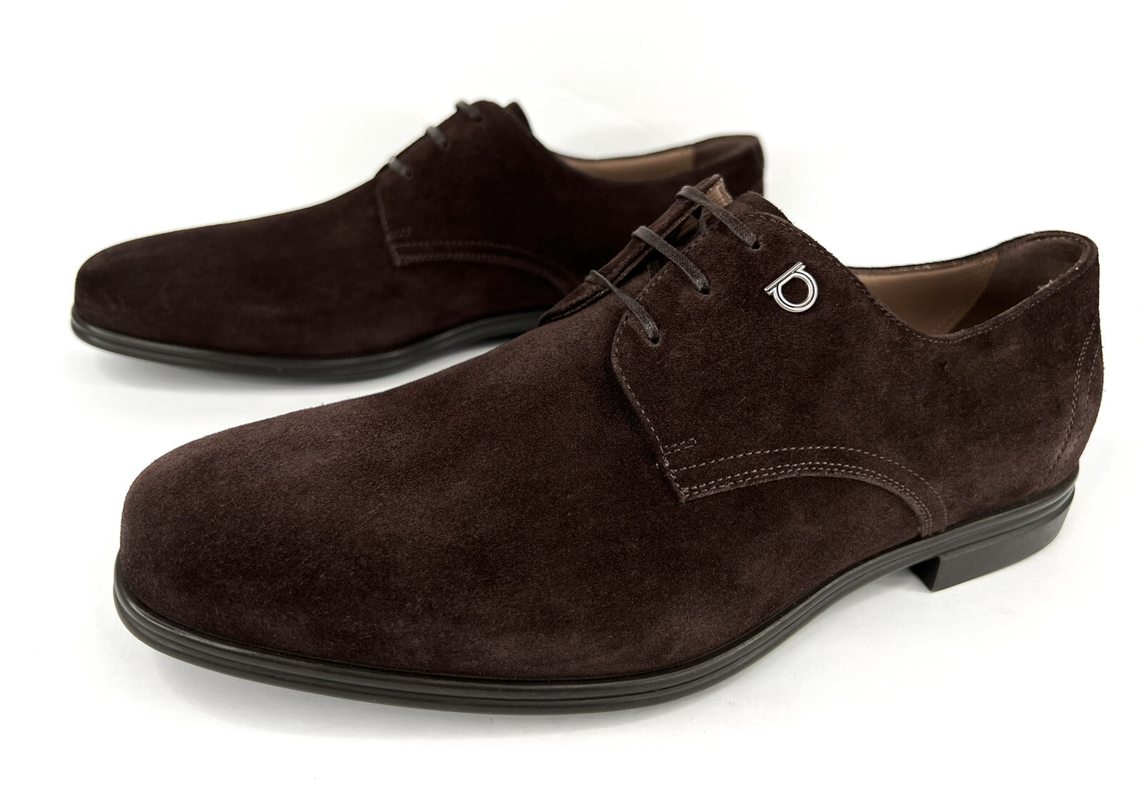 SAOLA Mocassini con logo Salvatore Ferragamo Spencer Derby Oxford Gancini US 7 EU 41