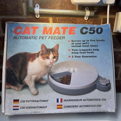 Cat Mate C50 Futterautomat für Haustiere mit Eisbeuteln Analog Timer