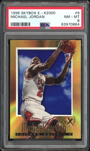 1996 SKYBOX E-X2000 #9 MICHAEL JORDAN PSA 8