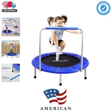 36  Foldable Mini Trampoline for Kids - Compact Fitness Rebounder with Foam H...