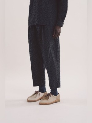 YMC SYLVIAN LEOPARD JACQUARD TROUSERS - BLACK, Size Small