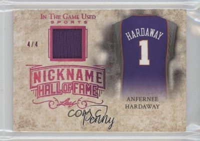 2018 Leaf ITG Used Sports Nickname Hall of Fame Pink 4/4 Anfernee Hardaway 9l4