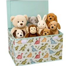 Large Storage Box Collapsible Dino Design Folding Jumbo Chest Kids Room Toy Box
