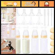 5oz Puppy Kitten Nursing Bottle - Small Animal Feeding Kit with Nipples, Hand Fe