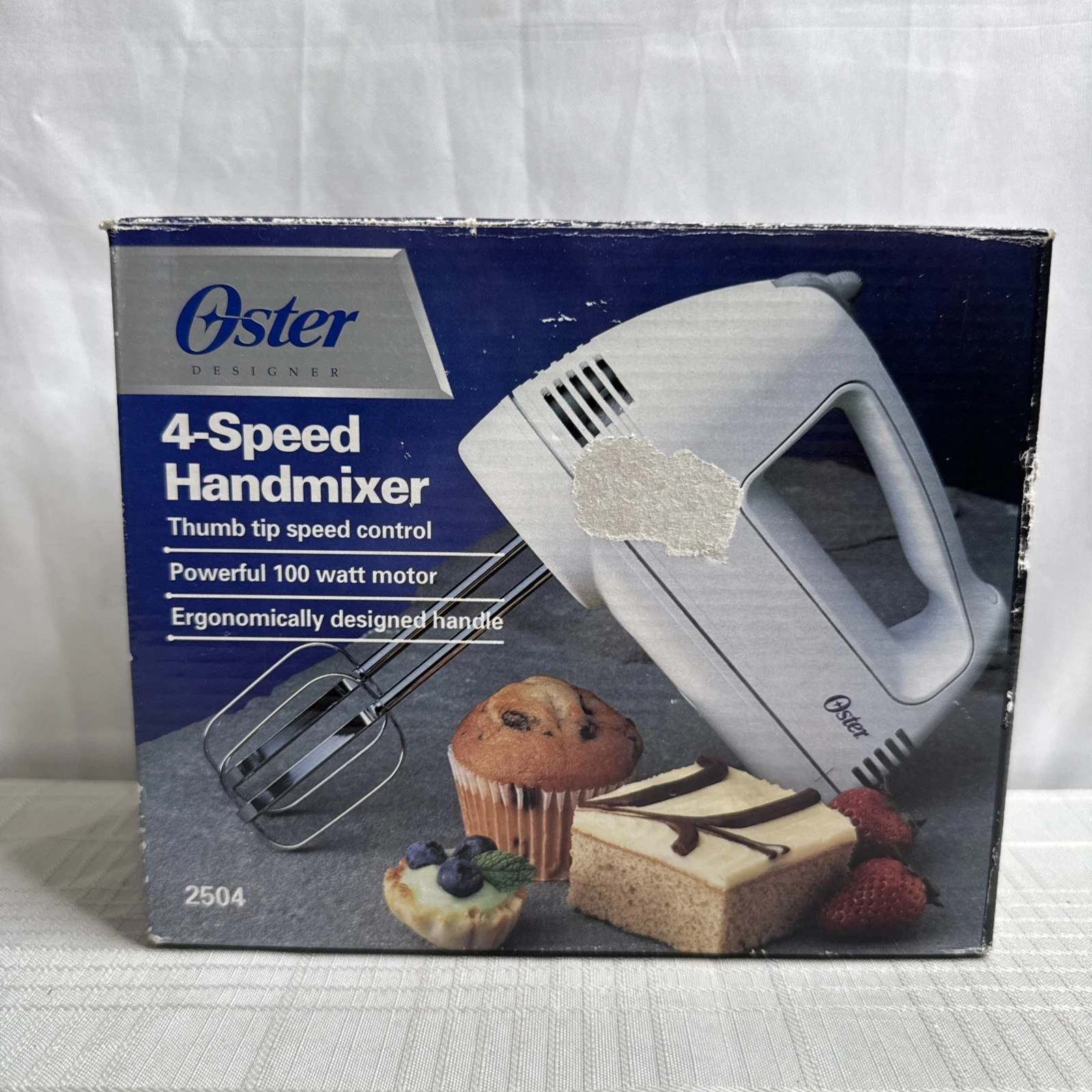 Oster 4-Speed Handmixer 100-Watt White 2504 VINTAGE 1996 NEW OPEN BOX RARE
Opens in a new window or