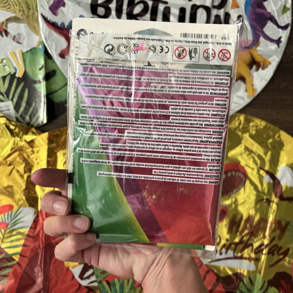 Декор для вечеринки в джунглях воздушные шары динозавры лот из 10 майларовой фольги Happy Birthday T-Rex - Изображение 3 из 4