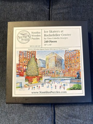 Ice skaters At Rockefeller Center nautilus wooden jigsaw puzzles
