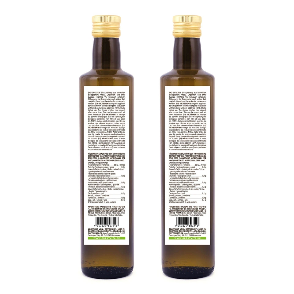 GreatVita Bio Hanföl 2x 500 ml, 100% rein & kaltgepresstes Hanfsamen-Öl 1000ml - Bild 2 von 4