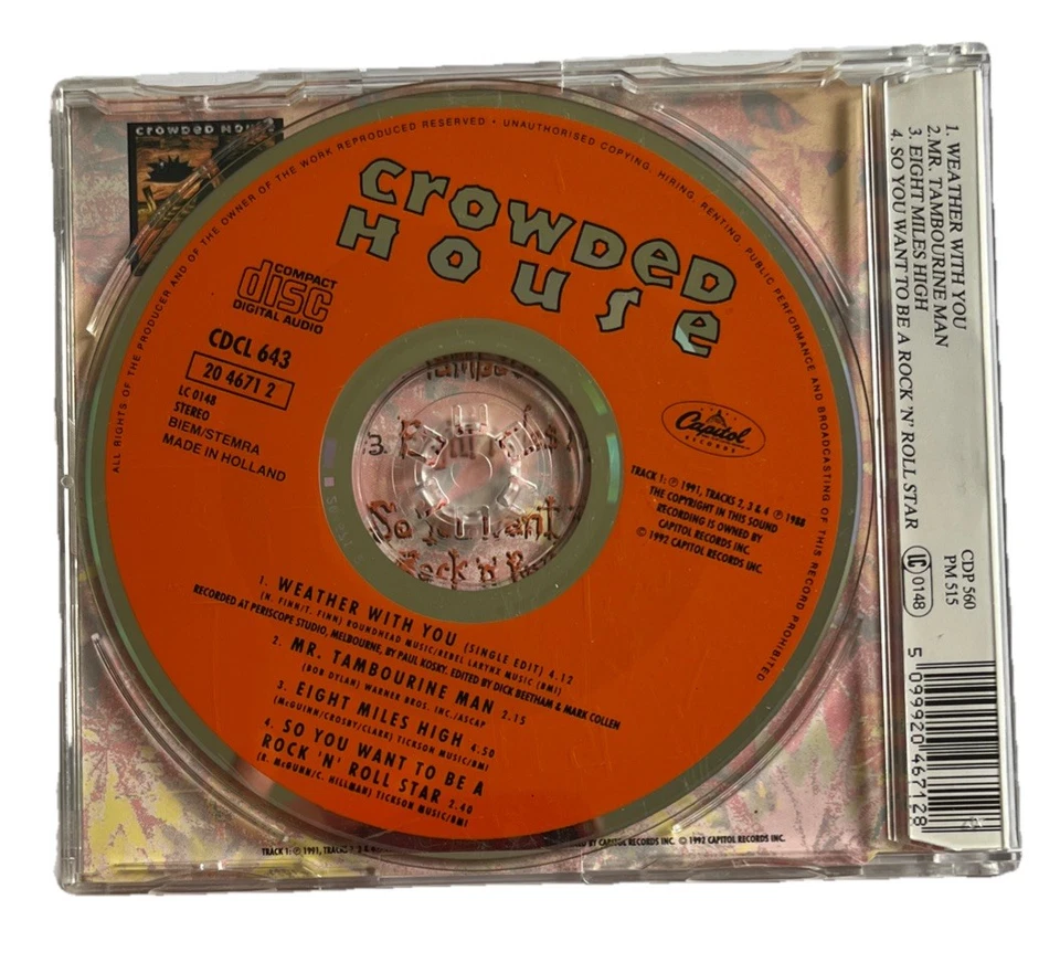 Crowded House - Weather with you (1992) | Maxi Single CD | Sehr gut - Bild 2 von 3