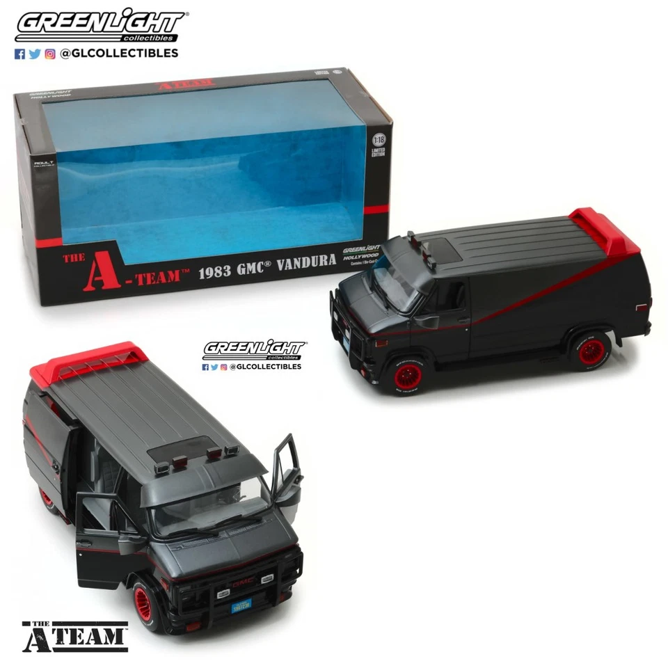 GREENLIGHT A-TEAM VAN GMC VANDURA 1983 - CHEVROLET - 13521 - SMITH - BARRACUS 18 - Bild 4 von 4