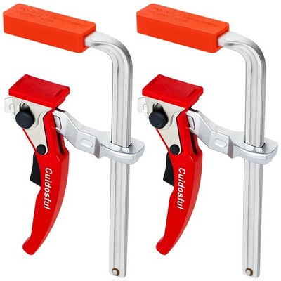 Cuidosful 2 Pack Track Saw Clamps For Guide Duty Quick Release Ratchet Clamp