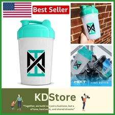 16 oz BPA Free Plastic Shaker Bottle Teal Reusable Leak-Proof Sports Drink