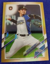 2021 Topps Chrome Baseball #190 Naoyuki Uwasawa Gold Refractor /50