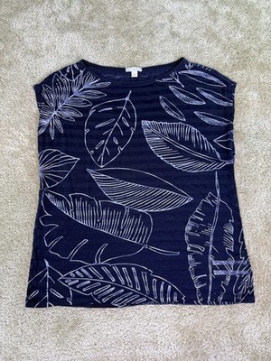 Gap Women's Shirt Top Cap Sleeve Designed & Crafted Navy Blue XS D959