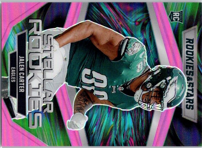 2023 Panini Rookies & Stars #SR-8 Jalen Carter Stellar Rookies Pink #/75