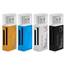 VizGiz 4 Pack SD Card Reader All in One Memory Multicolor