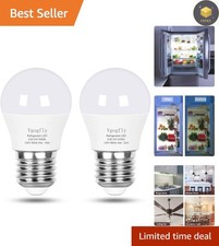 5W Daylight White LED Refrigerator Bulbs - 40W Equivalent, Non-dimmable, 2 Pack