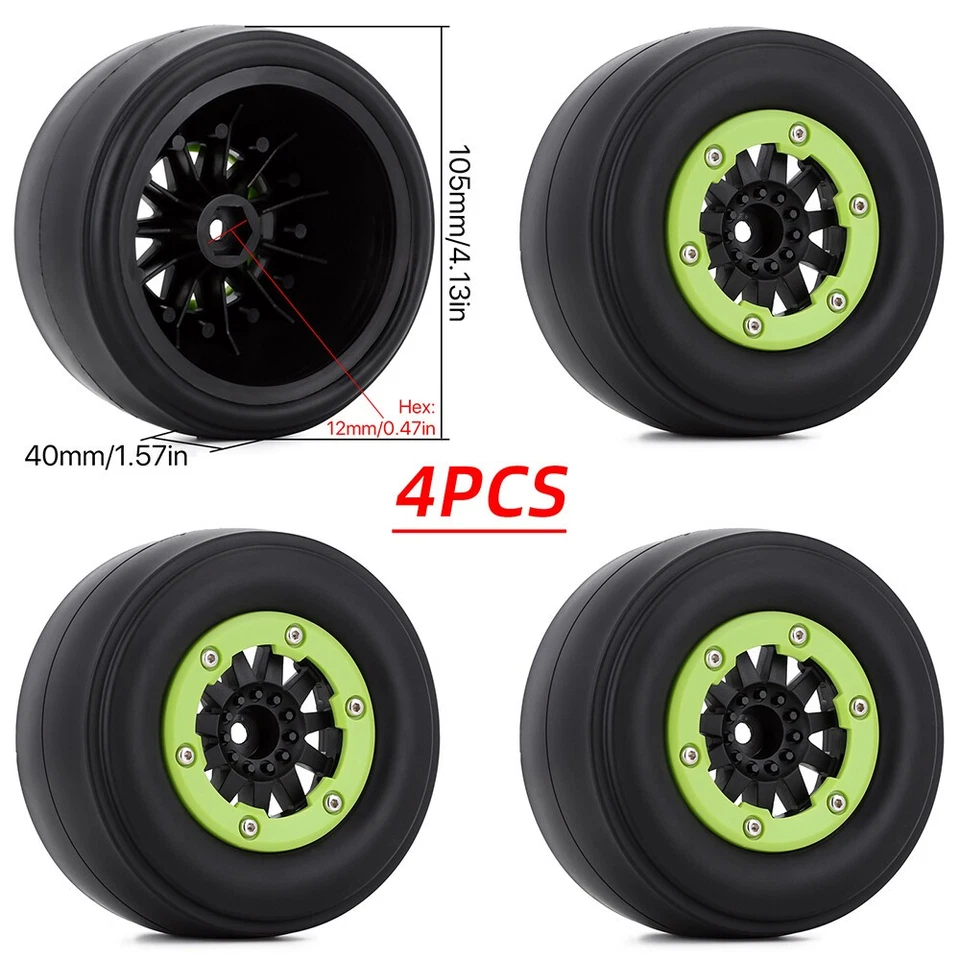 Austar Wheels Tires 12mm Hex Tyre for 1/10 Traxxas Short-course Truck RC Car - Image 4 of 4