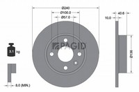2X Pagid Bremsscheibe 50359NC FüR Opel Corsa X01 Tigra Twintop X04 F08 F68 Cdti