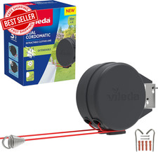 Dual Retractable Washing Line 30m Automatic Clothes Wall Mounted - 15M Single