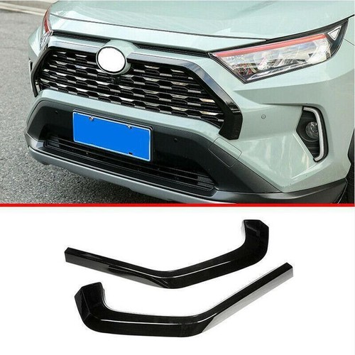 For Toyota Rav4 2019-2024 Black Front Center Mesh Grille Grill Strip Cover Trim