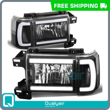 Headlights Led Drl Corner Lamps Black Clear For 1987-1991 Ford Bronco F150 F250 Headlights Led Drl Corner Lamps Black Clear For 1987-1991 Ford Bronco F150 F250