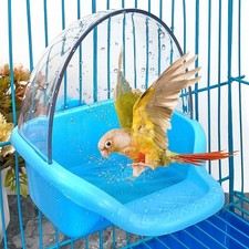 Bird Bath Box Hanging Birdbath Toy Parakeet Caged Bathing Tubs Parrot Bath Tub