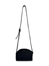 A.P.C. Shoulder Bag Leather Black Plain