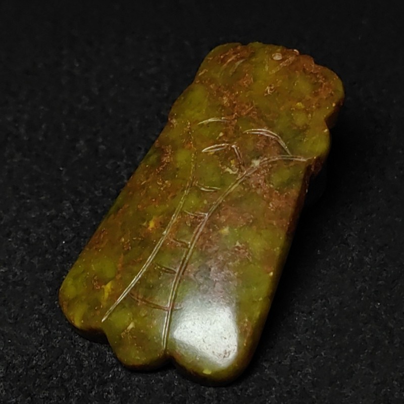 Chinese Old Jade Collectibles Hongshan Culture Jade Cicada Statue Pendant 7.7 CM