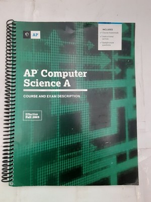 AP Computer Science A - Course & Exam Description Fall 2025 Unused