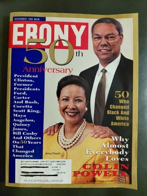 Ebony Magazine 50th anniversary issue Nov 1995 Colin Powell, Maya Angelou, Jesse