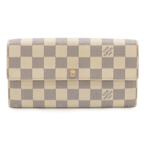 Louis Vuitton Damier Azur Portefeuille Sarah Bifold Wallet Women's Excellent Fro