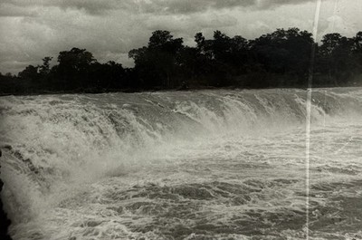 Asien, Thailand, Khone Falls, Wasserfälle, Wasserfall, Silberauflage, 1950 »