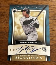 2005 UPPER DECK TRILOGY #PR-MC MIGUEL CABRERA GENERATIONS AUTO /5